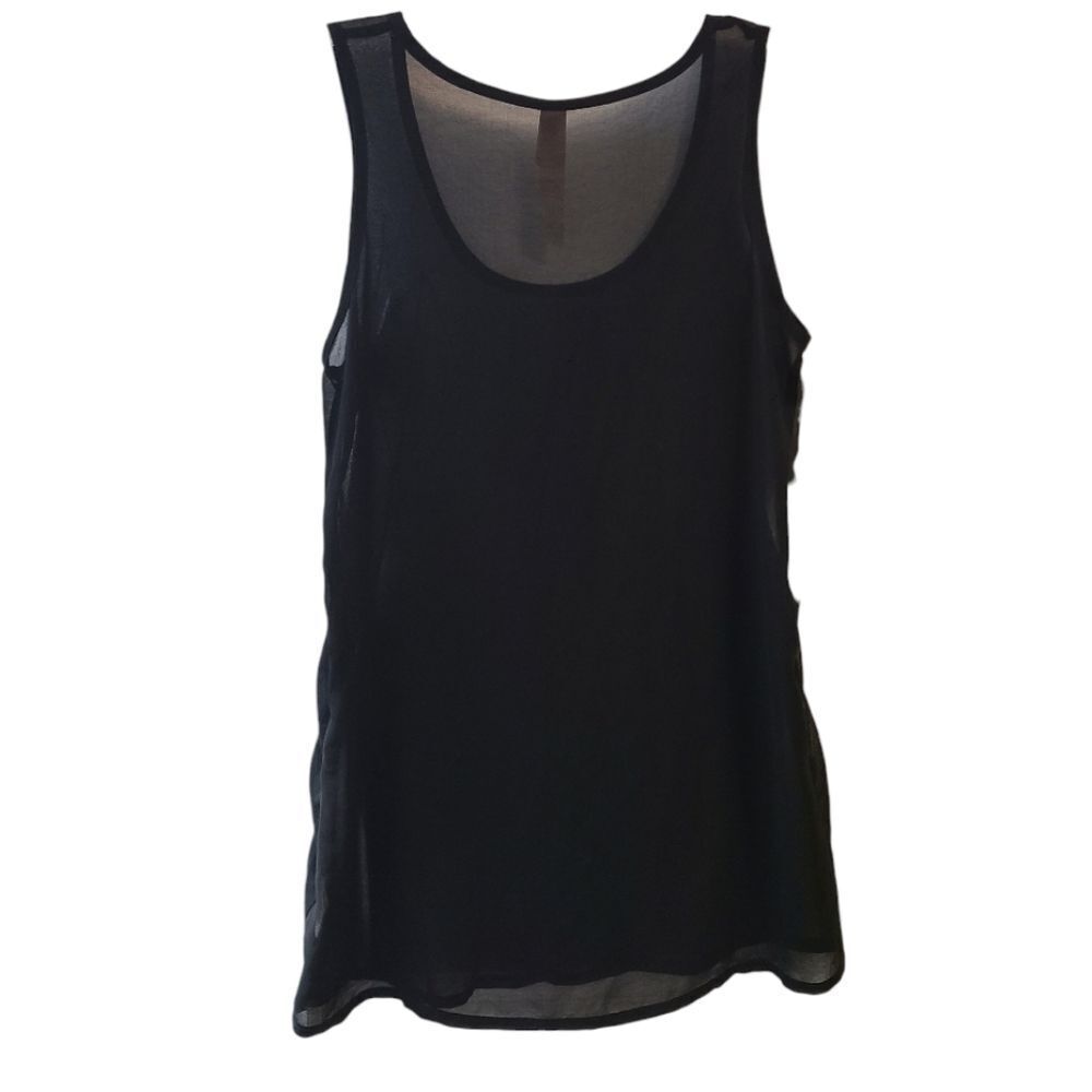 Kersh Sheer Black Sequin Sleeveless Blouse